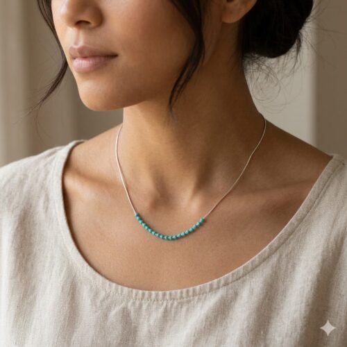 Navajo Trade Bead Silver Necklace