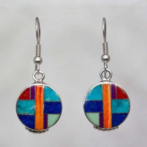 Round Multicolour Zuni Earrings