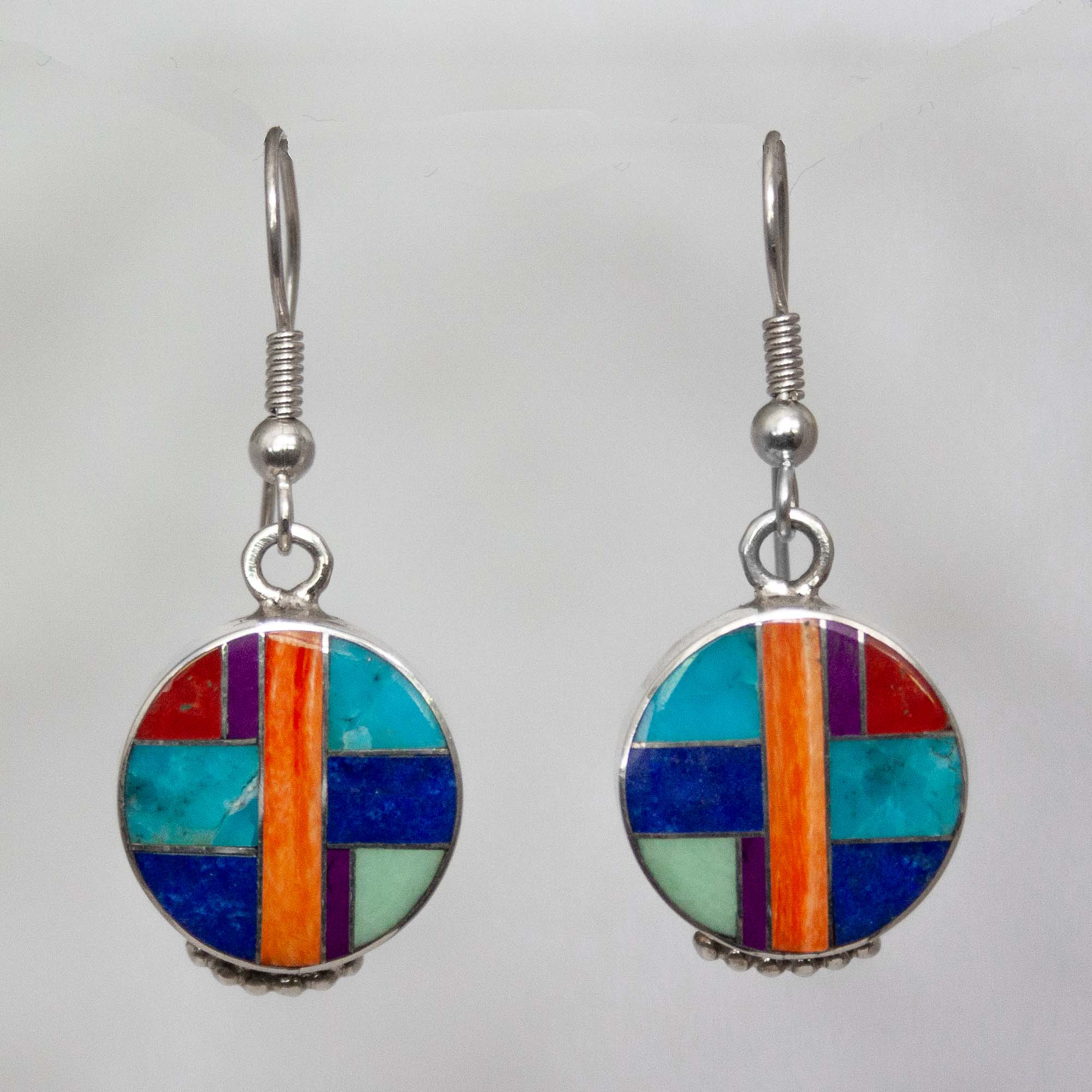 Round Multicolour Zuni Earrings
