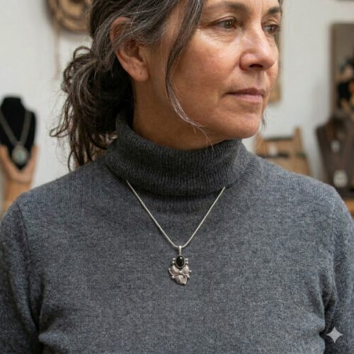 Small Jet Navajo Pendant