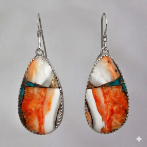 Spiny Oyster Turquoise Earrings