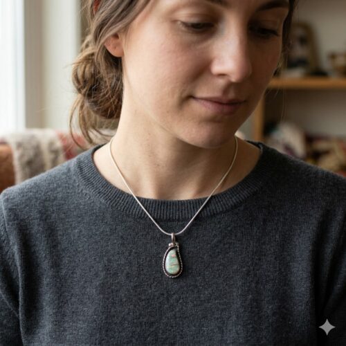 Teardrop Shadowbox Opal Pendant