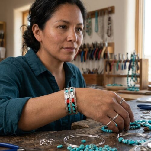 Two-Row Multicolour Bracelet