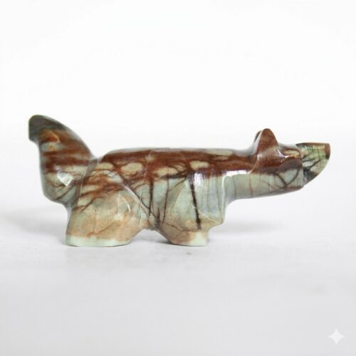 Zuni Jasper Wolf Carving