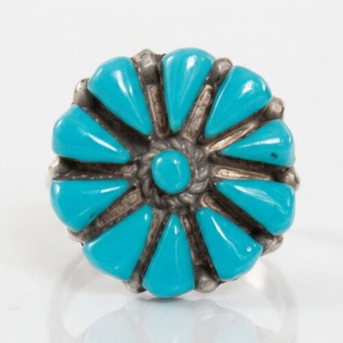 Zuni Turquoise Flower Ring